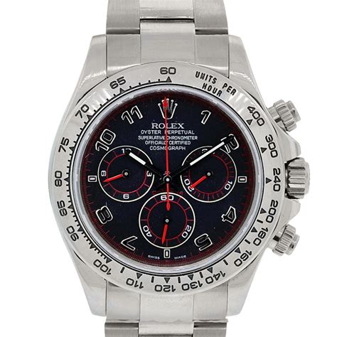 rolex daytona black dial red hands|rolex daytona price euro.